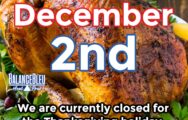 We're CLOSED for Thanksgiving!